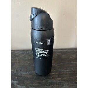 Owala 40 oz Ounce Black Tumbler FreeSip Spout Leak Proof Insulated Vacuum Sealed